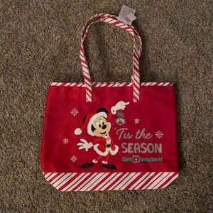 Disney World Canvas Tote Bag Holiday Mickey